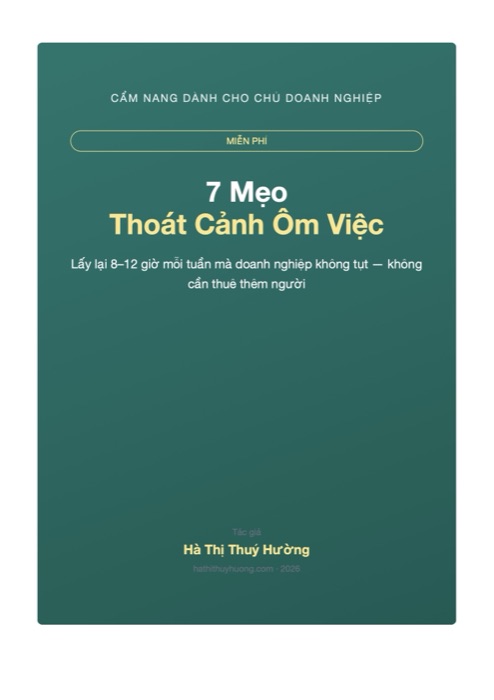 Bìa cẩm nang 7 mẹo thoát cảnh ôm việc